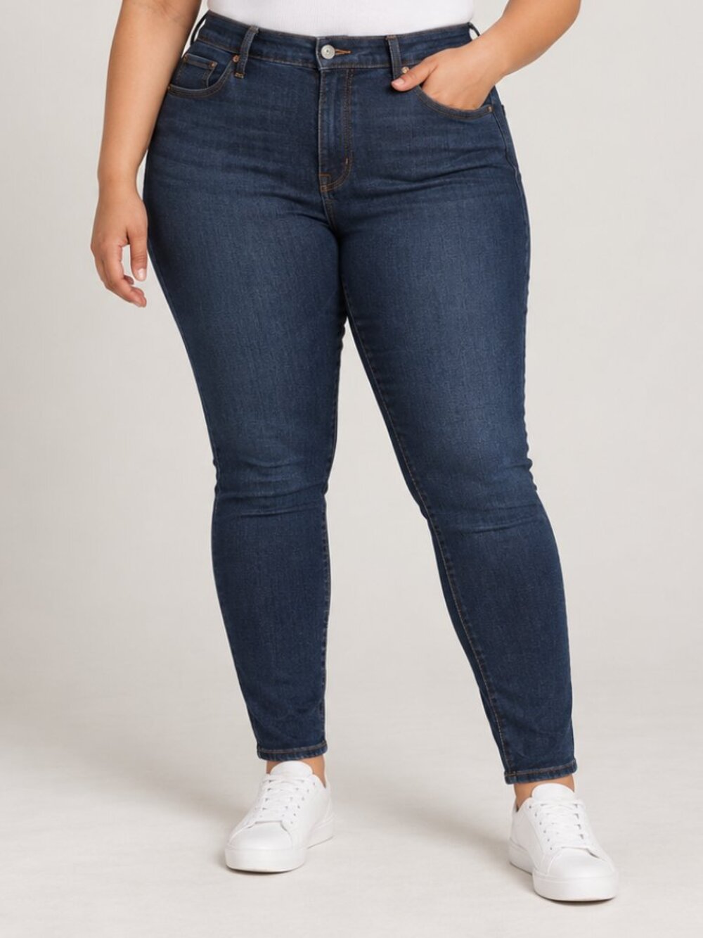 Levi’s 721 Womens 16W High Rise Skinny Jeans Dark Wash Stretch Denim